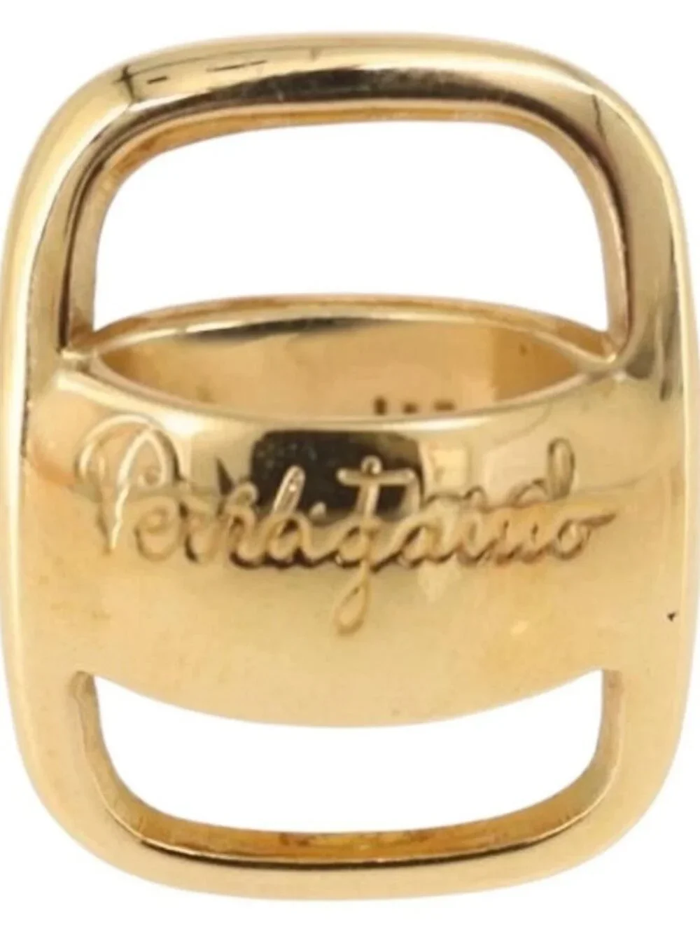 Salvatore Ferragamo Vala Earring Metal Gold Auth am11968V